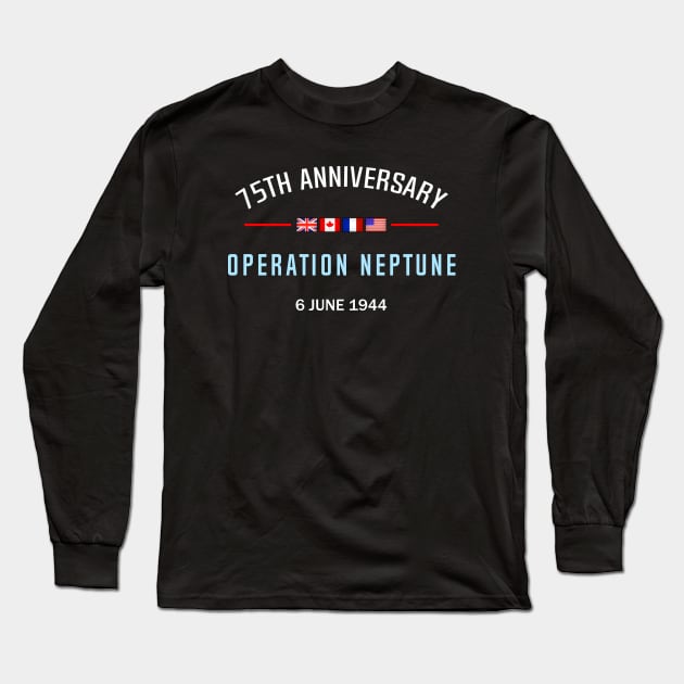 D Day Operation Neptune Long Sleeve T-Shirt by SeattleDesignCompany